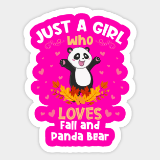 Just a Girl who Loves Panda Bear Sticker